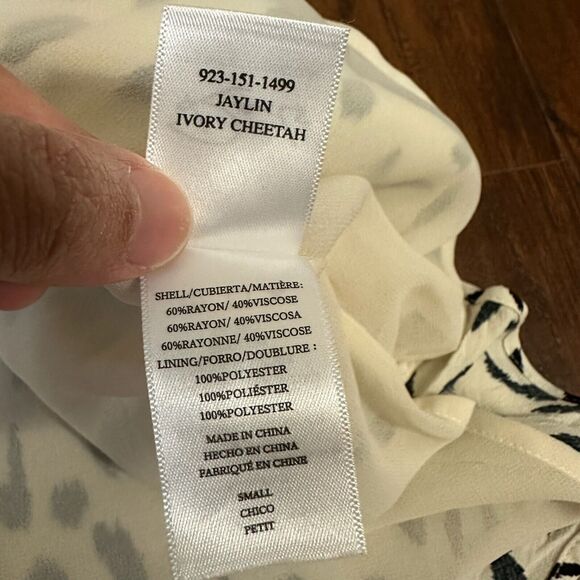 RAILS Jaylin Ivory Cheetah Mini Dress Sheath Drawstring Waist NWOT - Picture 12 of 13